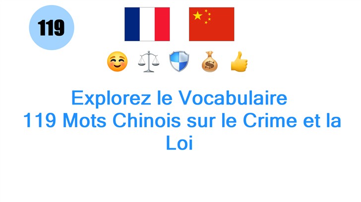 Explorez le Vocabulaire: 119 Mots Chinois sur le Crime et la Loi